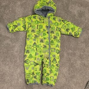 Columbia Snuggly Bunny™ Insulated Bunting Suit 12–18M Green Animal Print